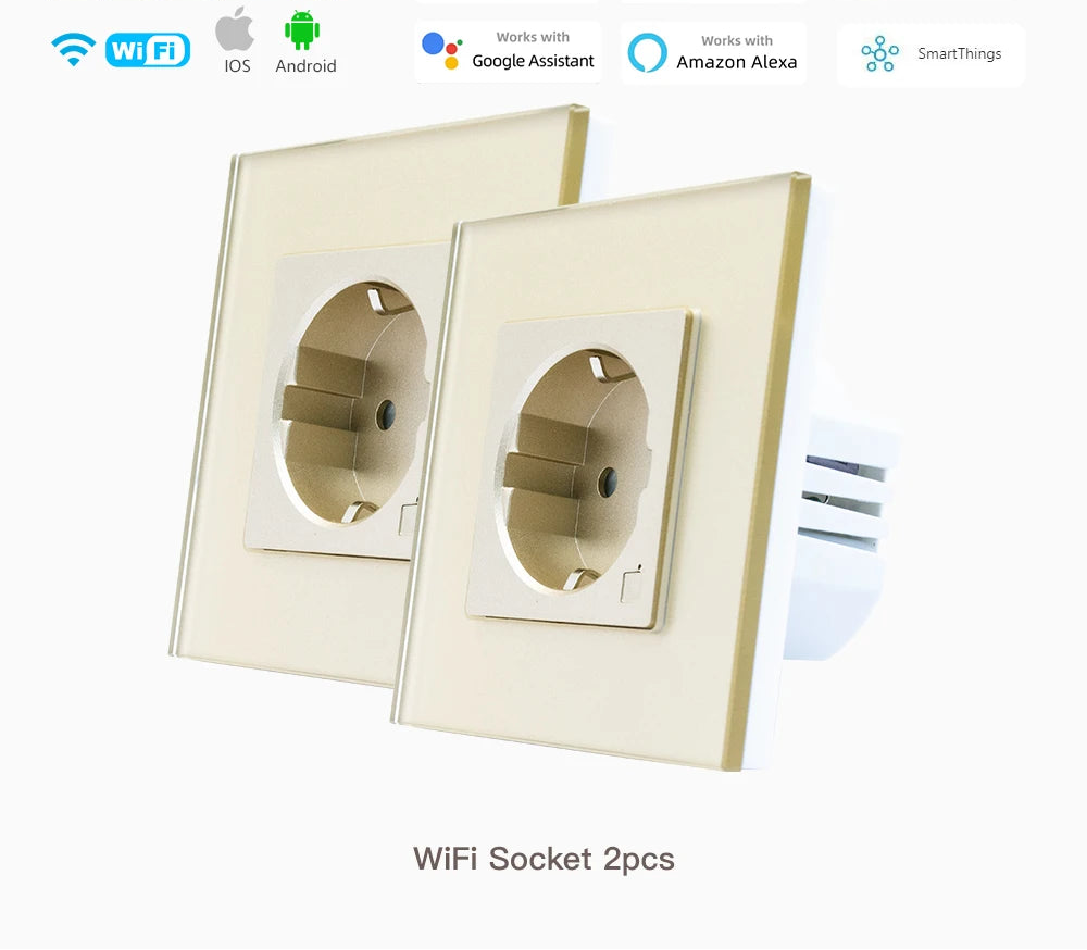 Smart WiFi socket EU USB Type-C Timer Alexa