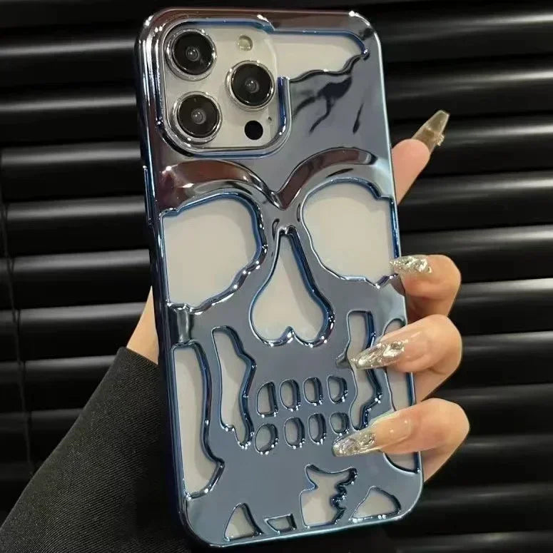 3D Matte Metallic Totenkopf Handyhülle iPhone
