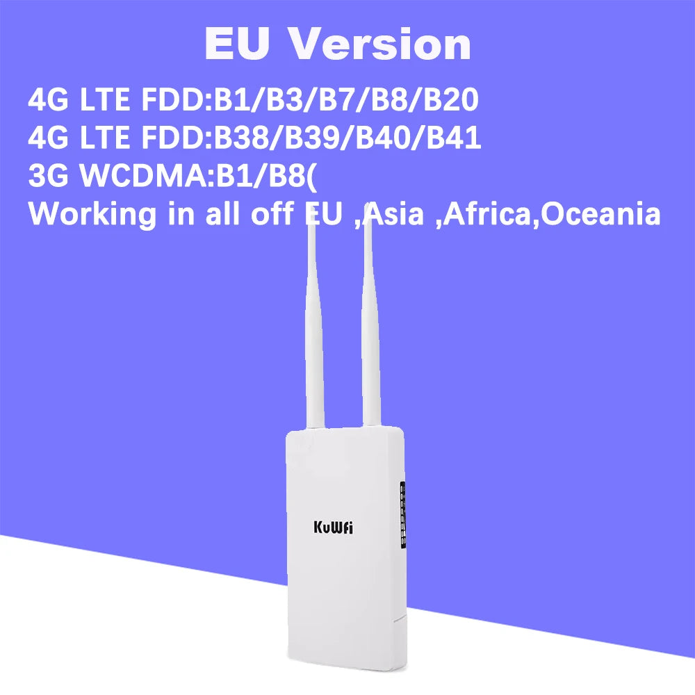 Kuwfi Outdoor 300Mbps 4G LTE Router