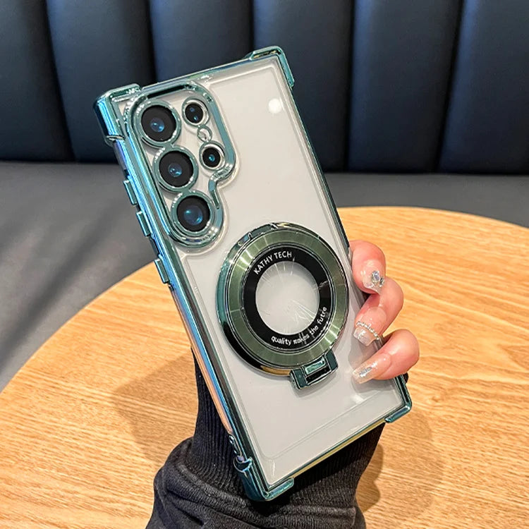 Luxus Magnet Hülle für Samsung mit Ständer