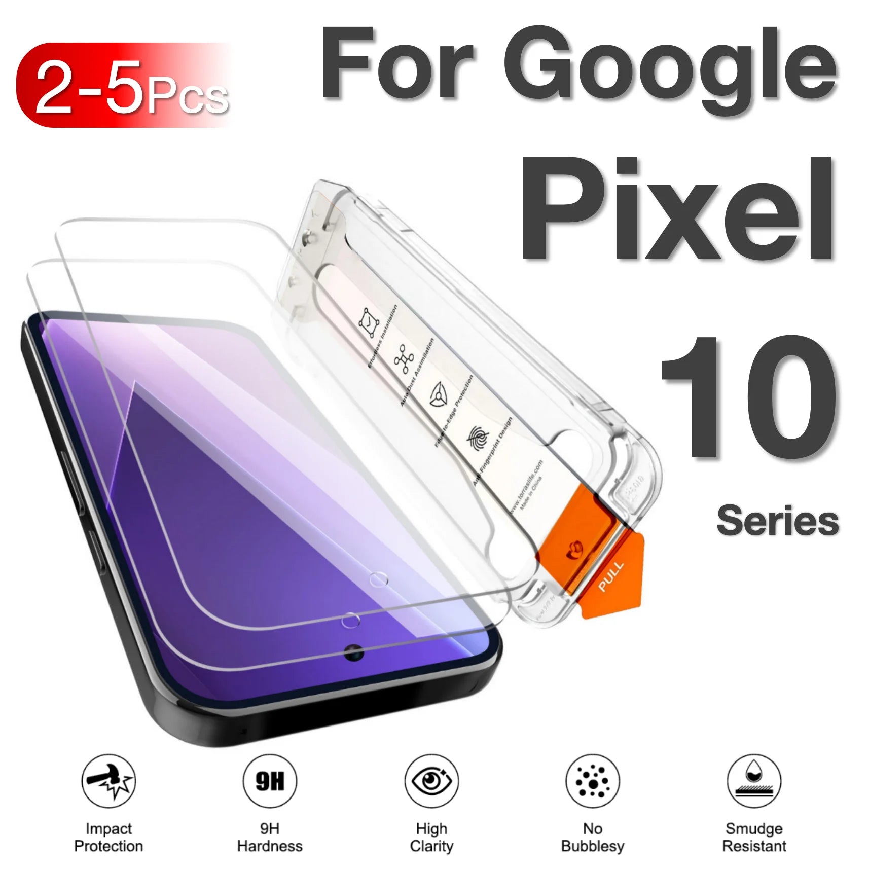 Full glass screen protector for Google Pixel 5–10