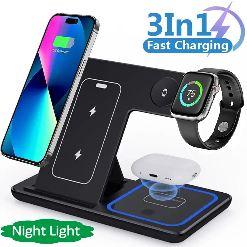 3-in-1 Wireless Charger für iPhone, Apple Watch & AirPods 15W