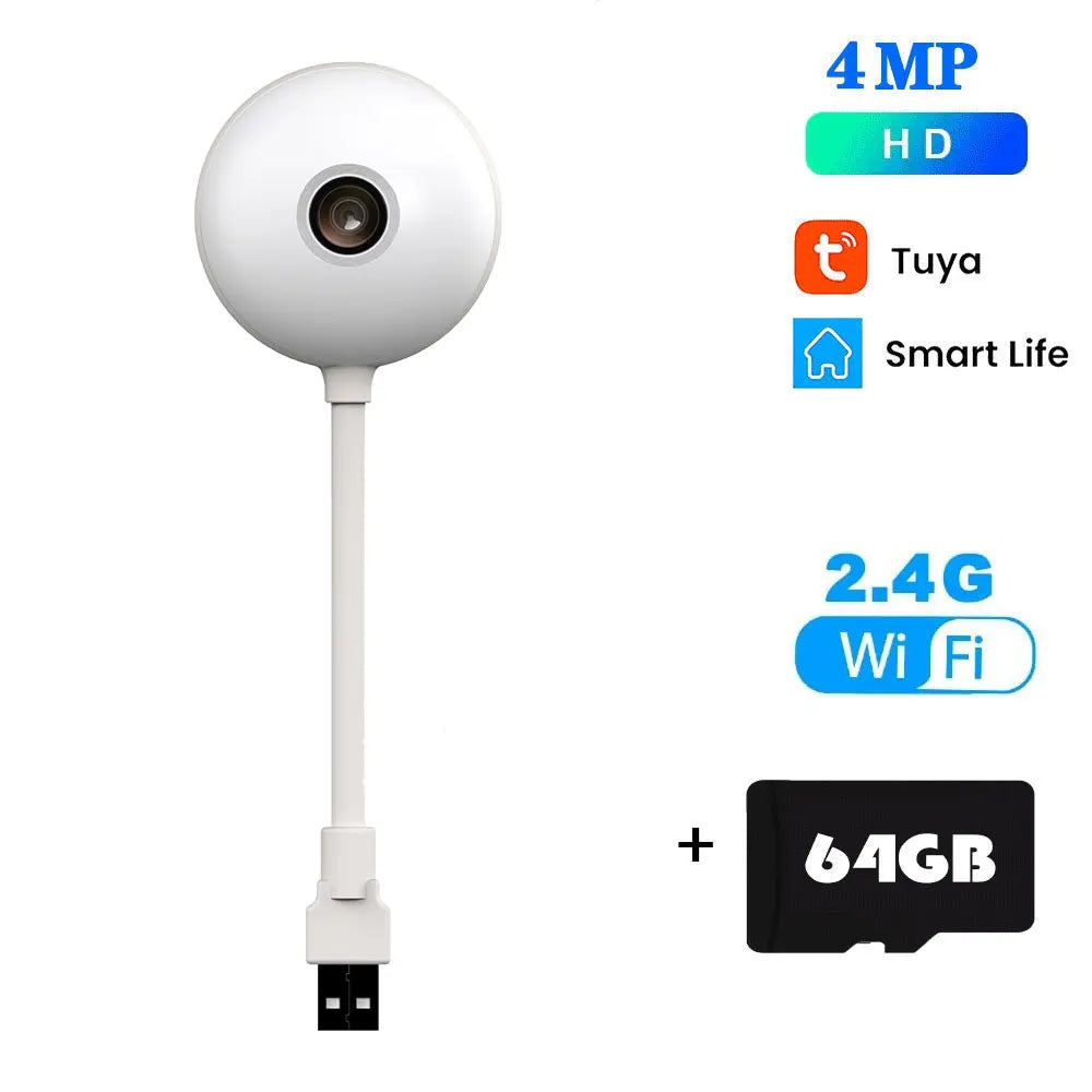 5MP Mini WiFi Baby Monitor Camera with AI Tracking