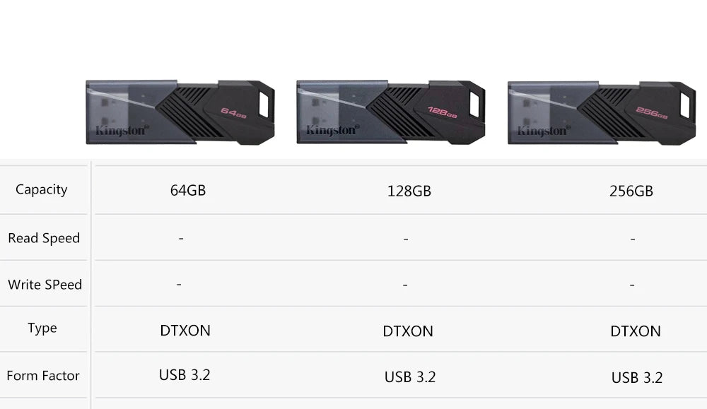 Kingston USB 3.2 Flash-Laufwerk 64-256 GB