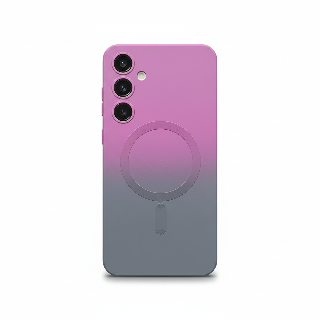 Stylish gradient case with magnet &amp; soft silicone