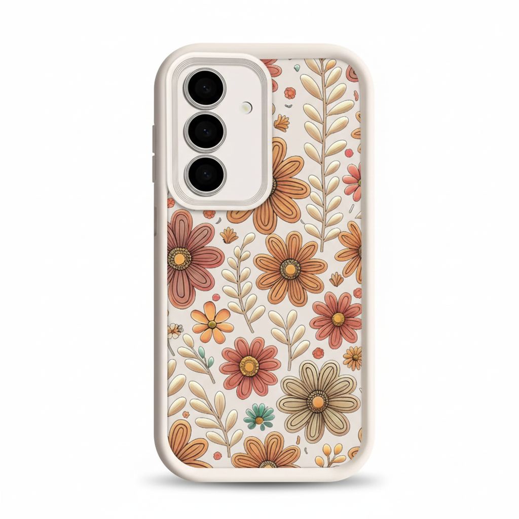 Leaf Pattern Silicone Case for Samsung Galaxy Models 