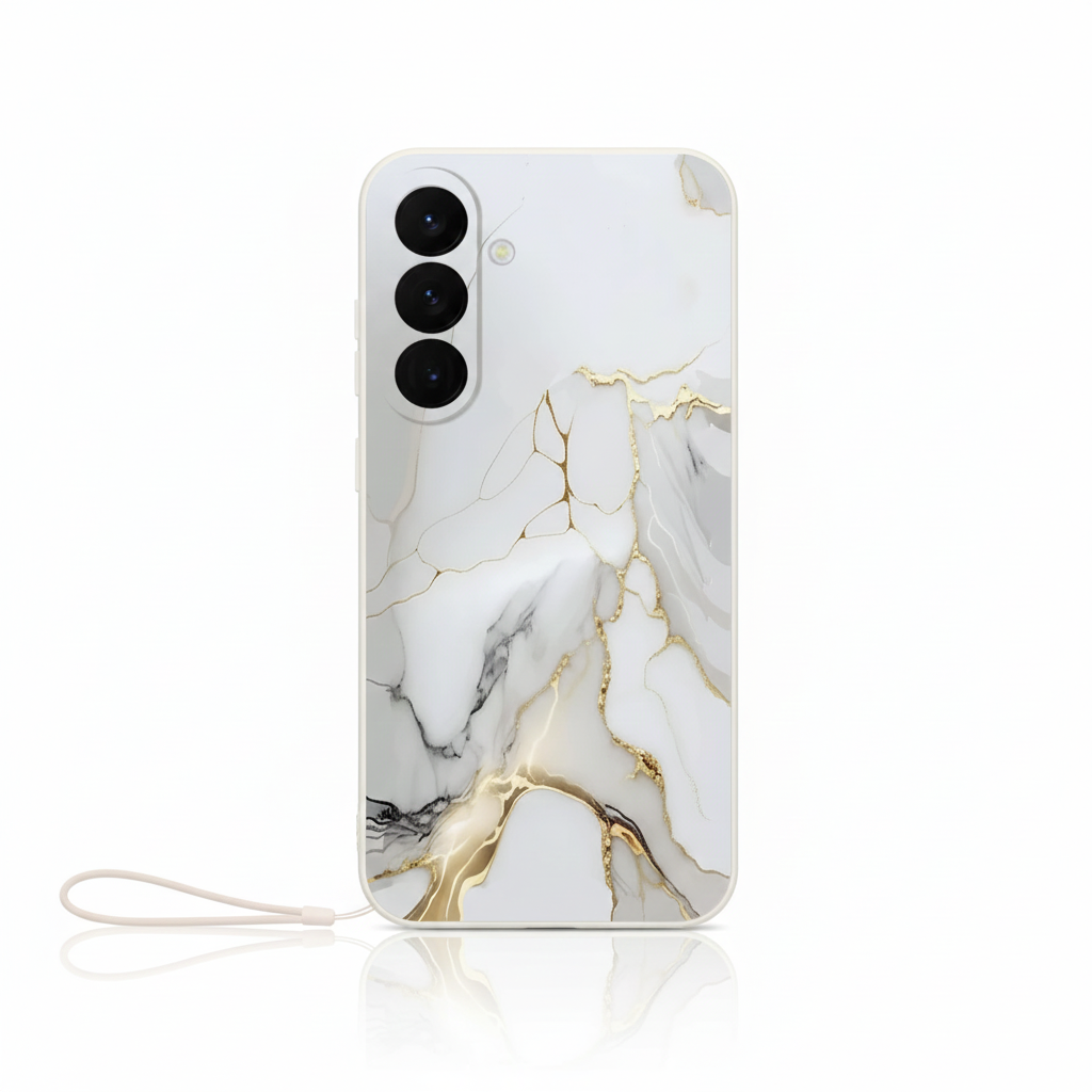Bunte Marmorhülle mit Band Samsung