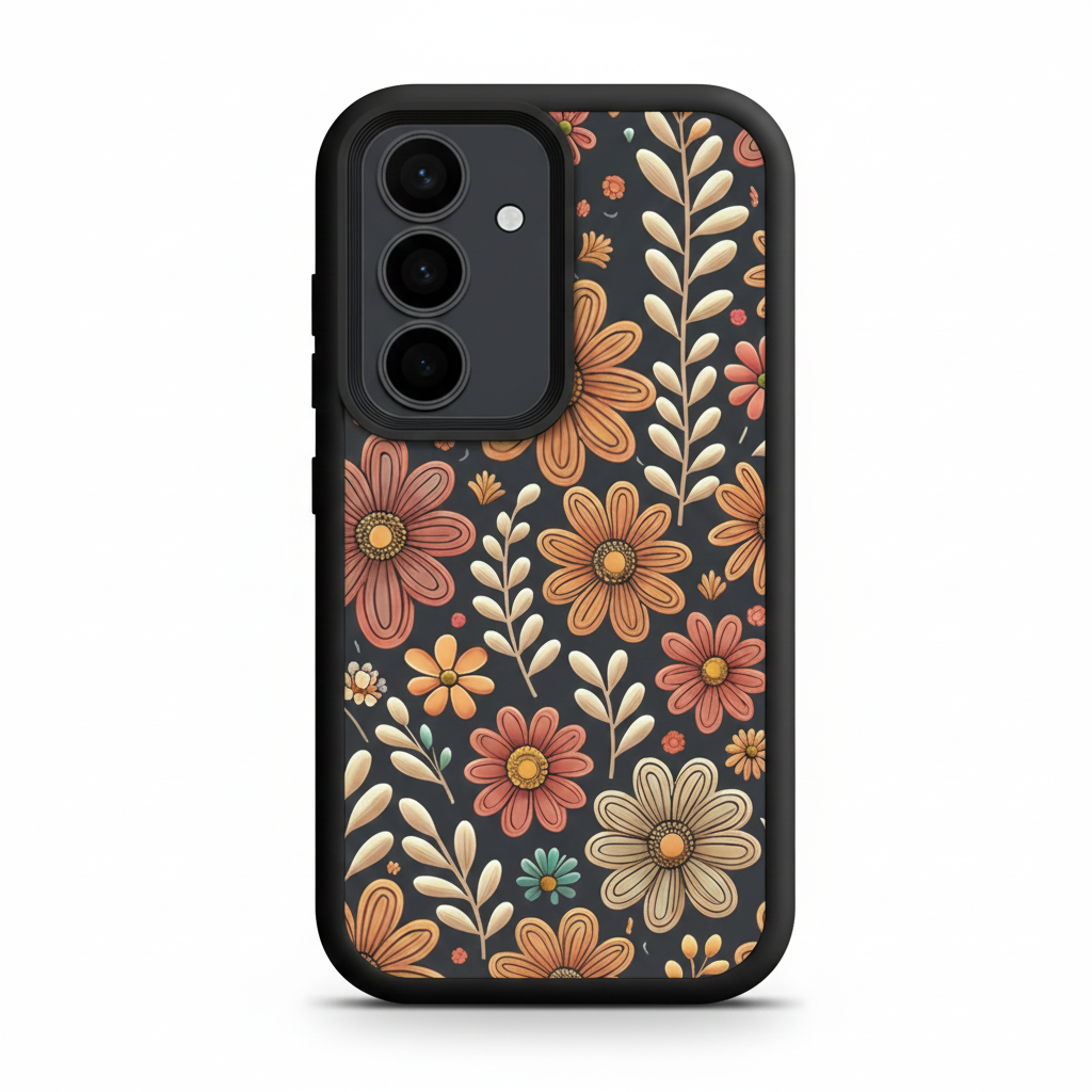 Leaf Pattern Silicone Case for Samsung Galaxy Models 