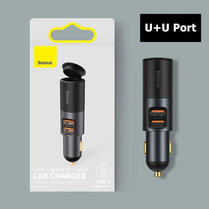 120W Auto Splitter Dual USB C