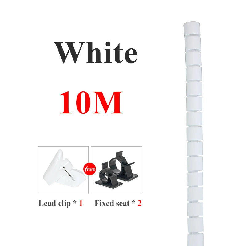 Flexibler Spiralkabel Organizer – 5/10 m Kabelhalter