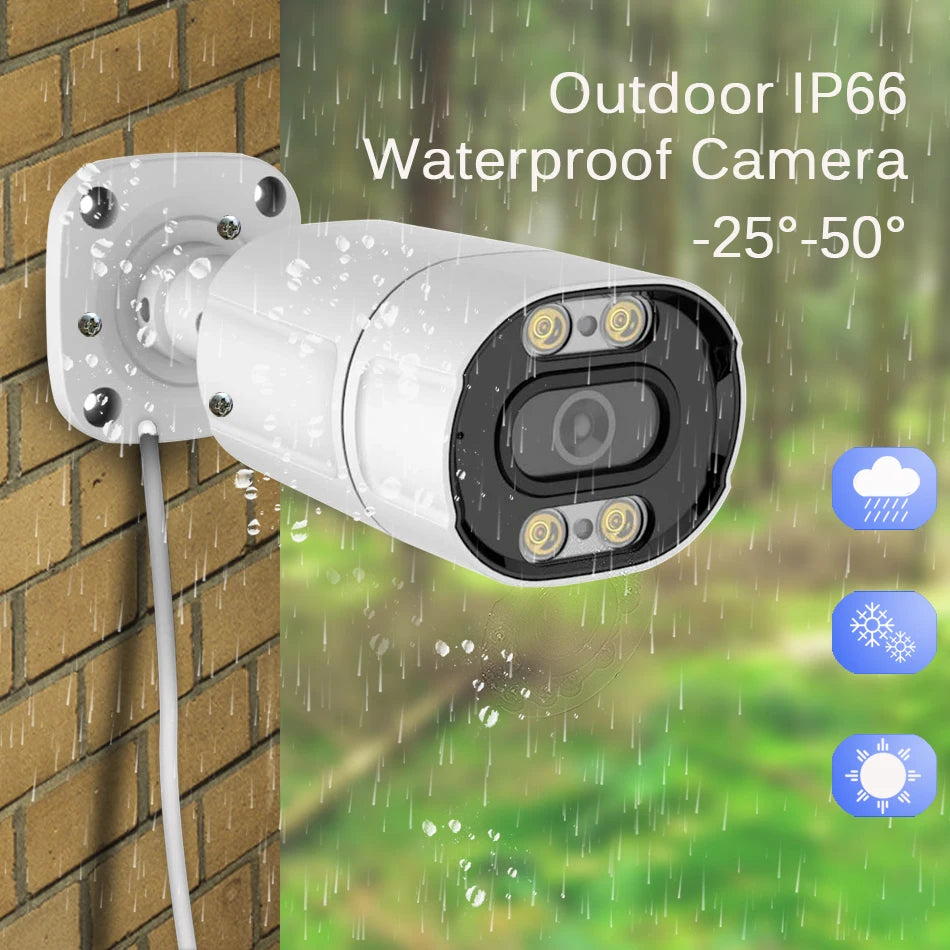 4K 8MP POE IP Kamera, H.265, Nachtsicht, Metall, Wasserdicht