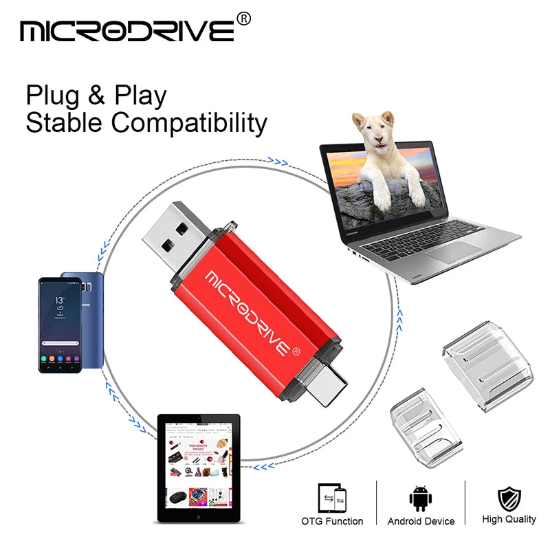 Typ C USB 2-in-1 OTG Flash-Laufwerk 128 GB