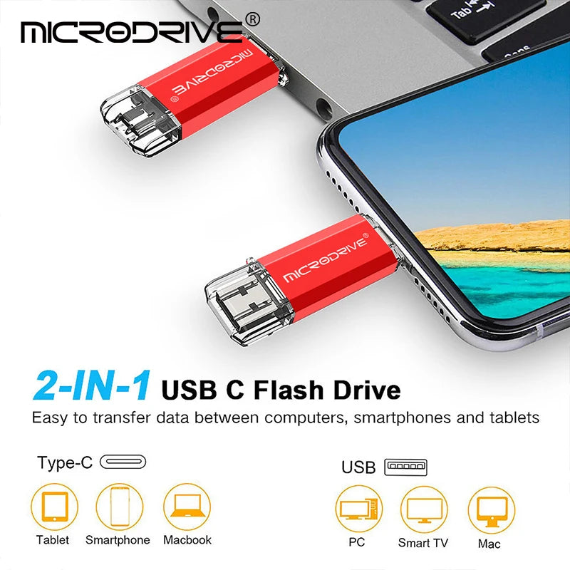 Typ C USB 2-in-1 OTG Flash-Laufwerk 128 GB
