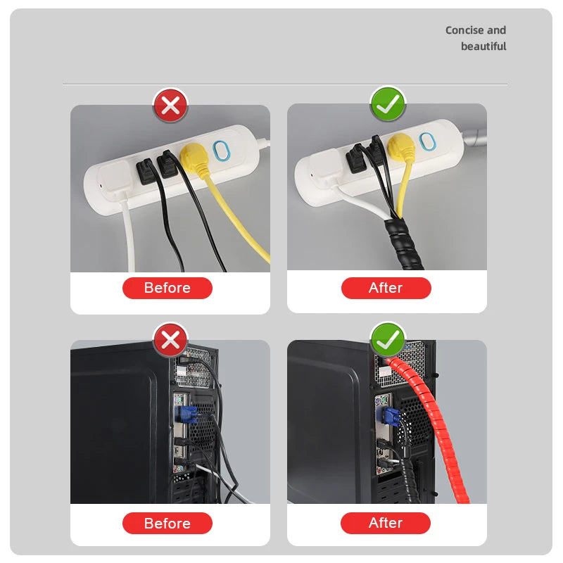 Spiralkabelschutz 2m Drahtschutz Rohr Motorrad Büro