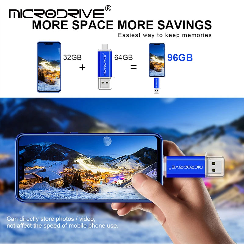 Typ C USB 2-in-1 OTG Flash-Laufwerk 128 GB