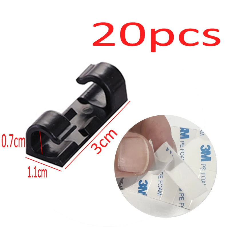 Selbstklebende Kabelclips USB 6 Stück Organizer