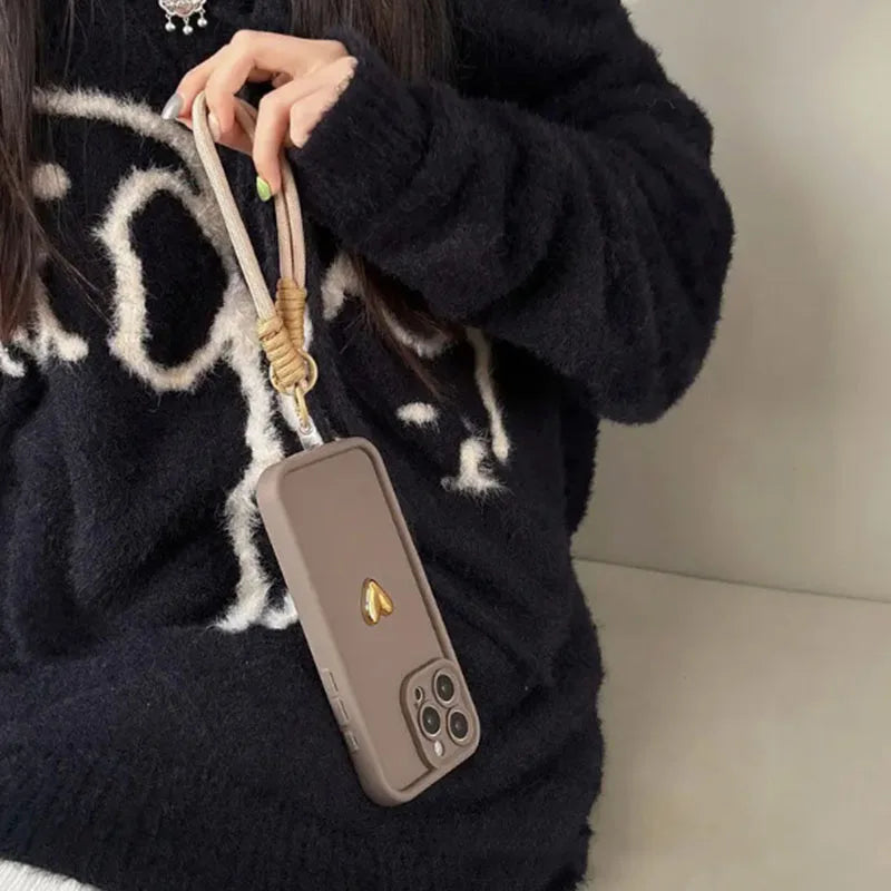 3D Love Heart Hülle mit Handgriff für Pixel 9 Pro