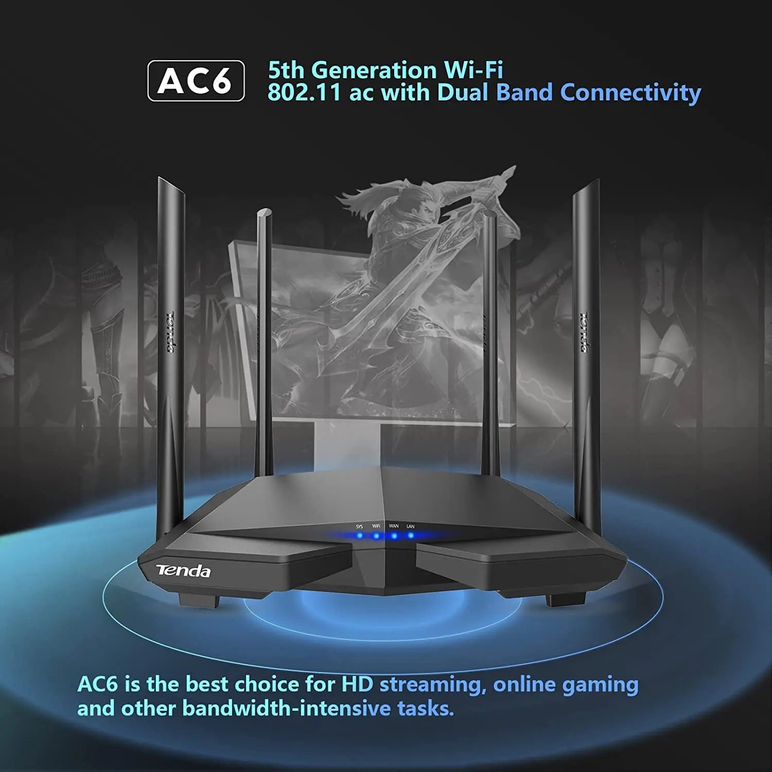 Tenda AC6 AC1200 Dualband WLAN Router