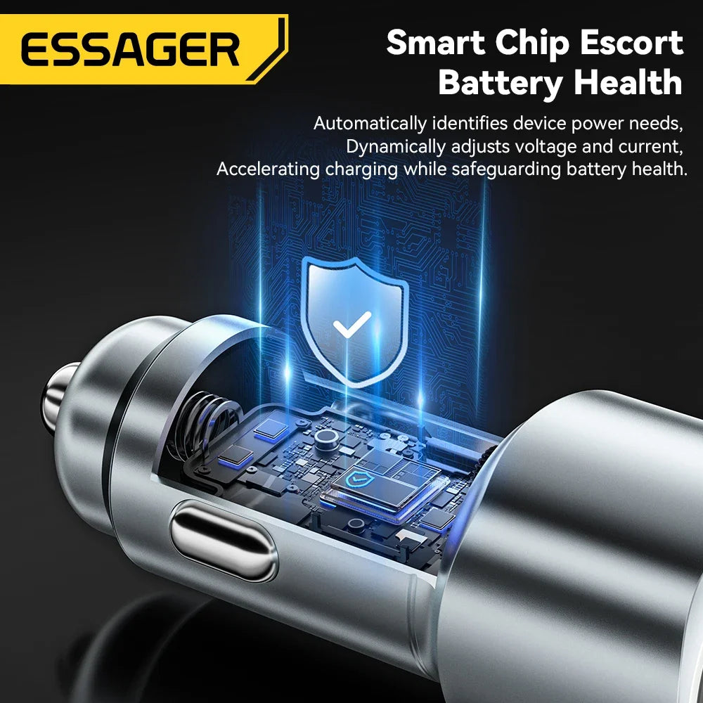 Essager 89W USB-C Autoladegerät 2 Ports