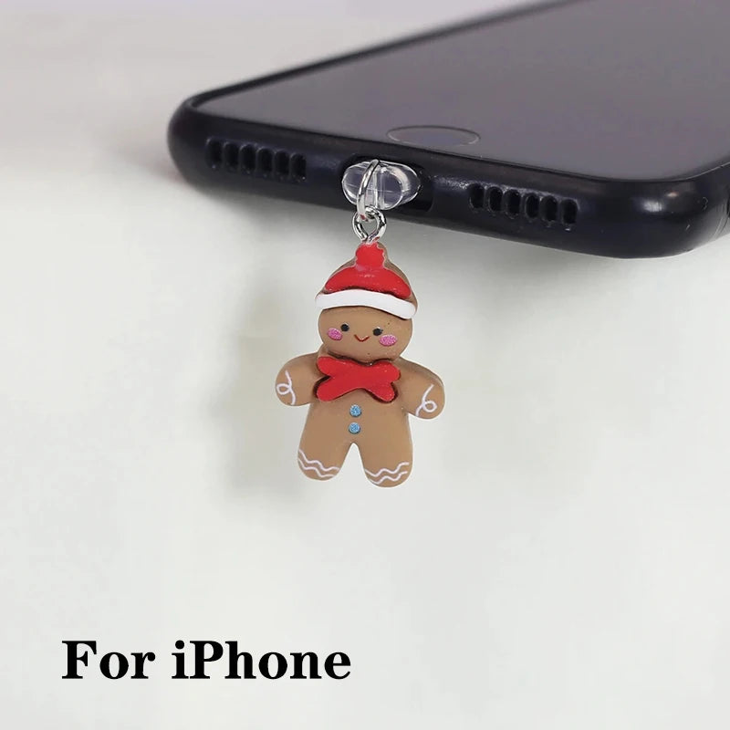 Weihnachts Keks Mann Staubstecker für iPhone Samsung
