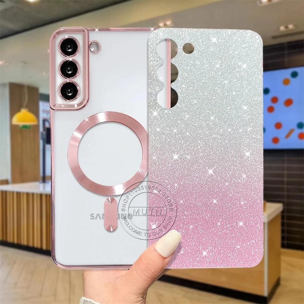 Glitzernde MagSafe Hülle Samsung Galaxy