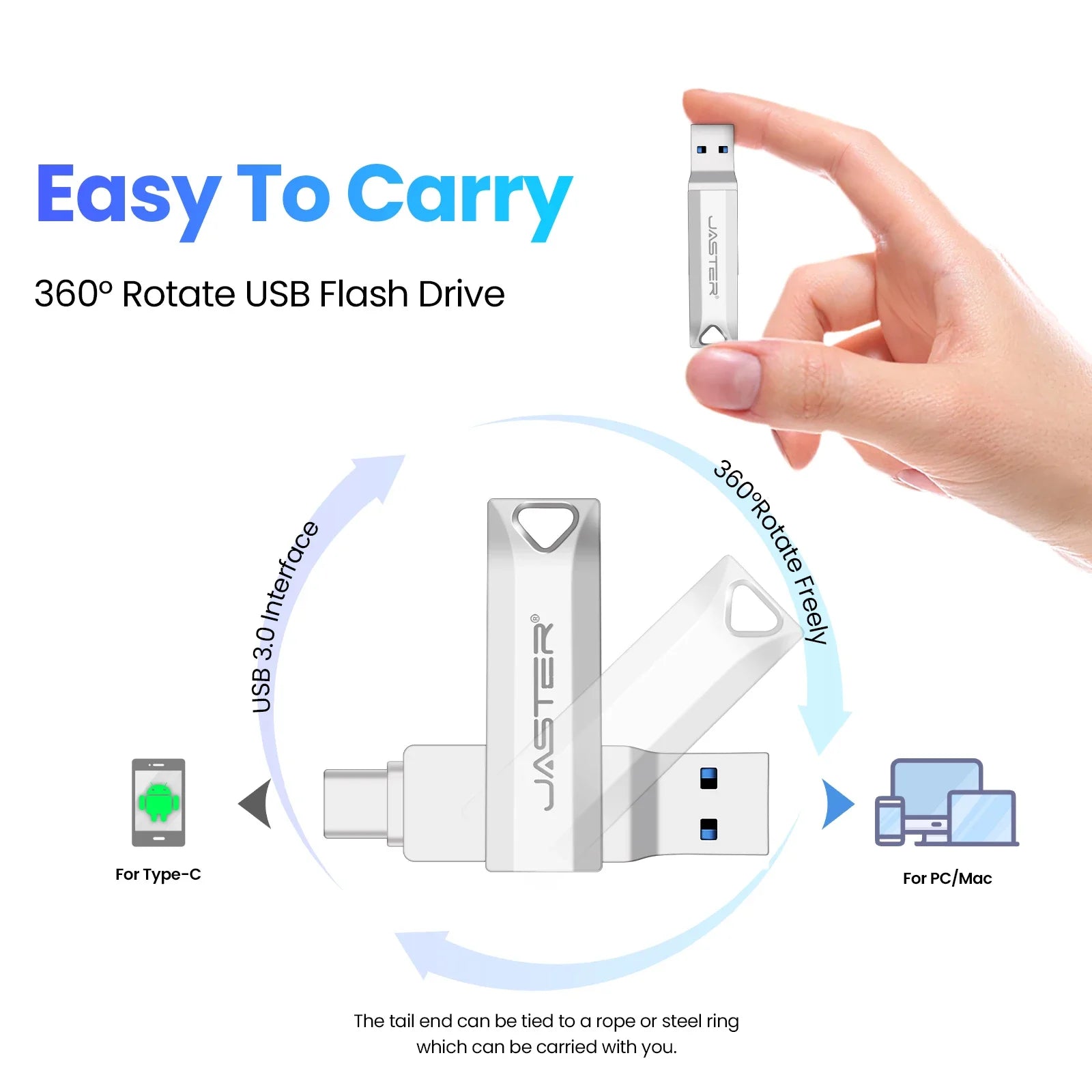 Typ C 3-in-1 USB 3.0 Flash-Laufwerk 16-256 GB