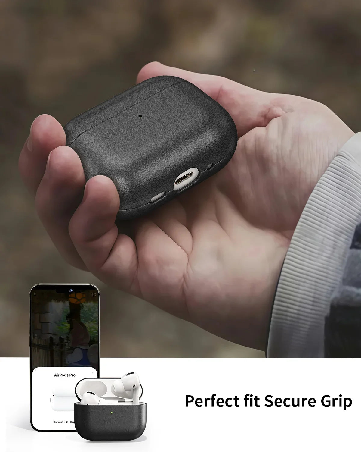 Echtleder‑Schutzhülle für AirPods Pro 3 Stoßfest