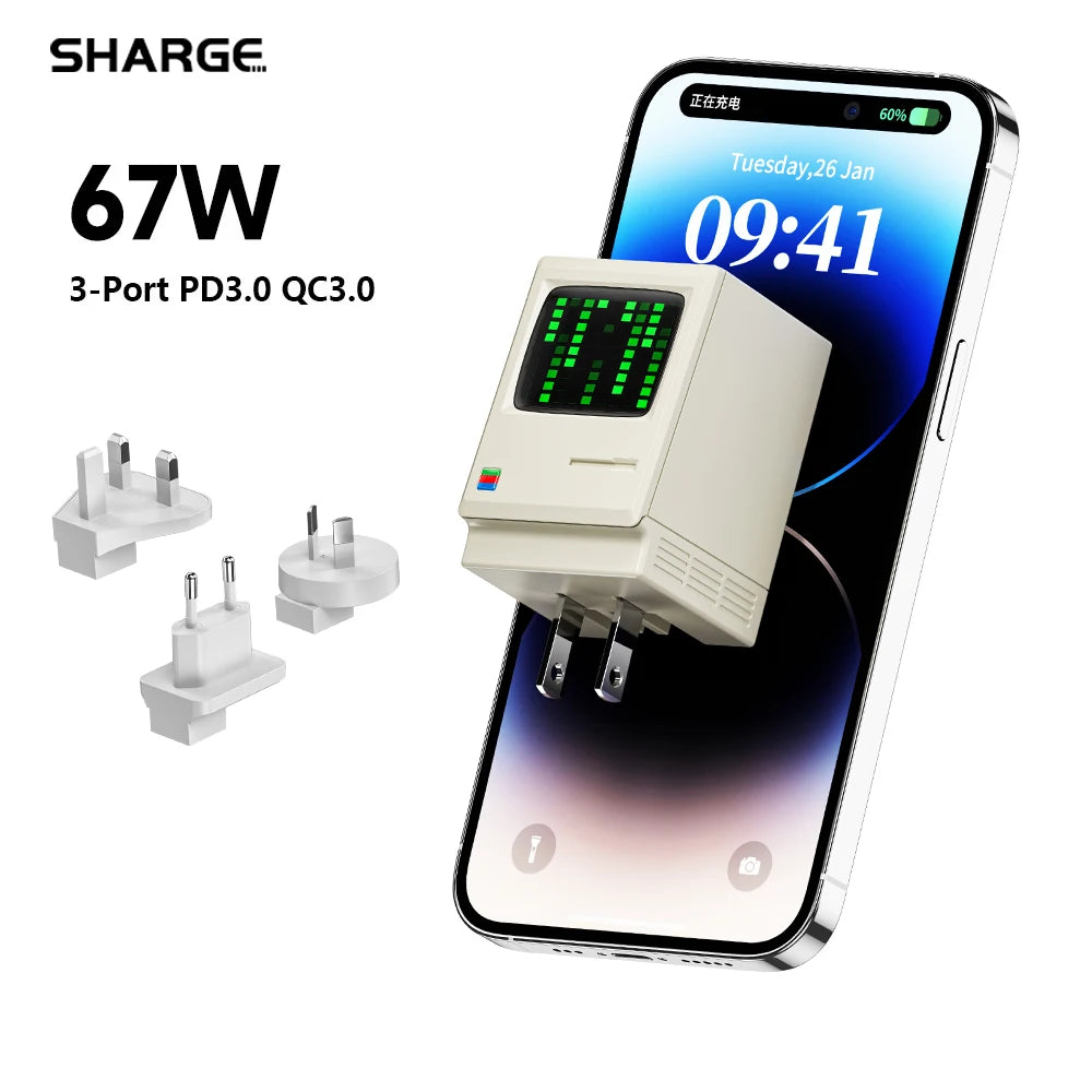 SHARGE Retro 67W GaN Ladegerät