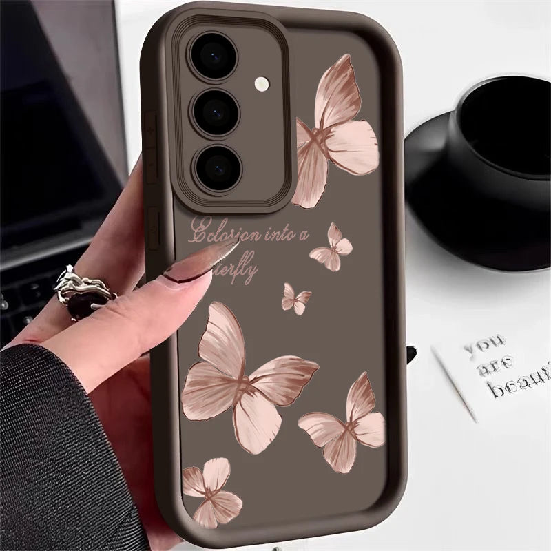 Samsung TPU Hülle Gold Schmetterling