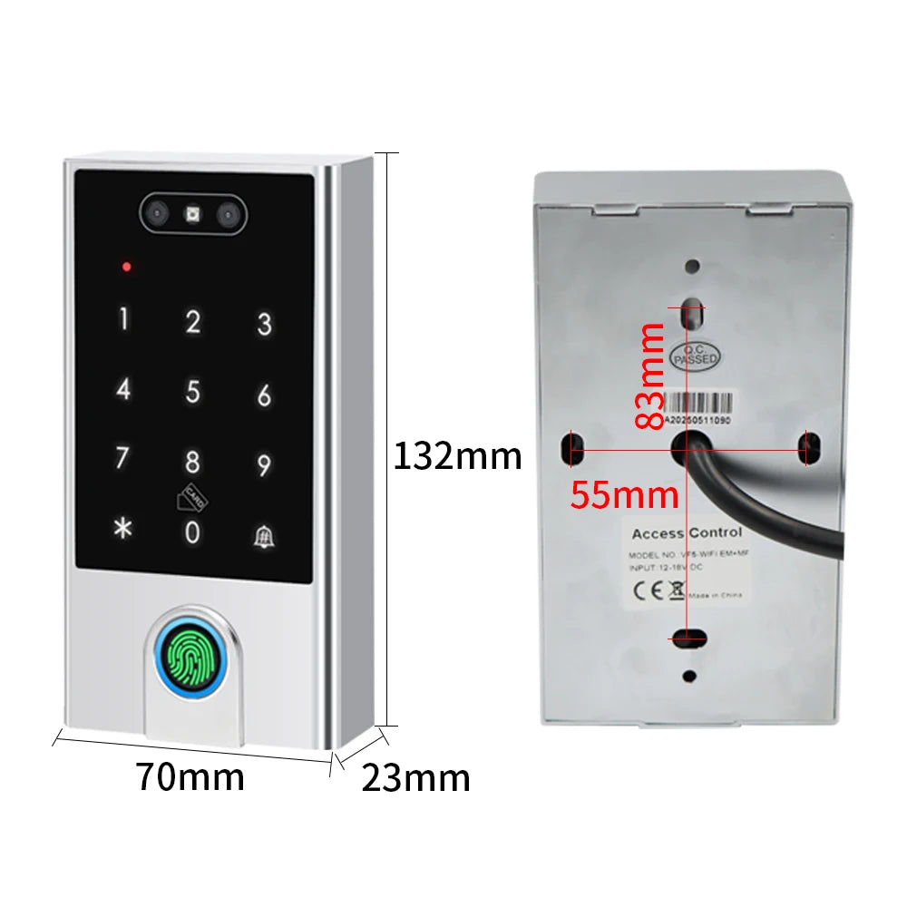 Waterproof Tuya WiFi access control with face unlock