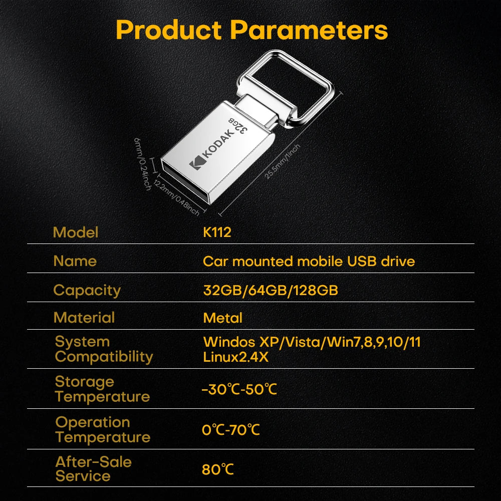 Kodak K112 USB 2.0 Stick 32–128GB Mini Speicher