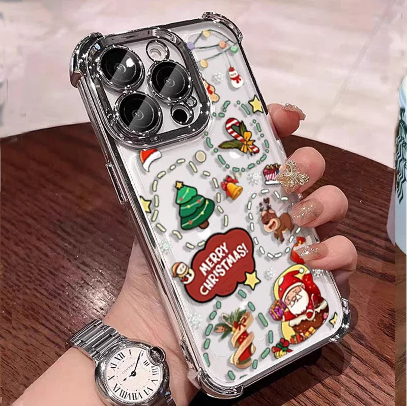 Pixel 10 9 8 Case Silicone Transparent Cartoon Pattern Protection