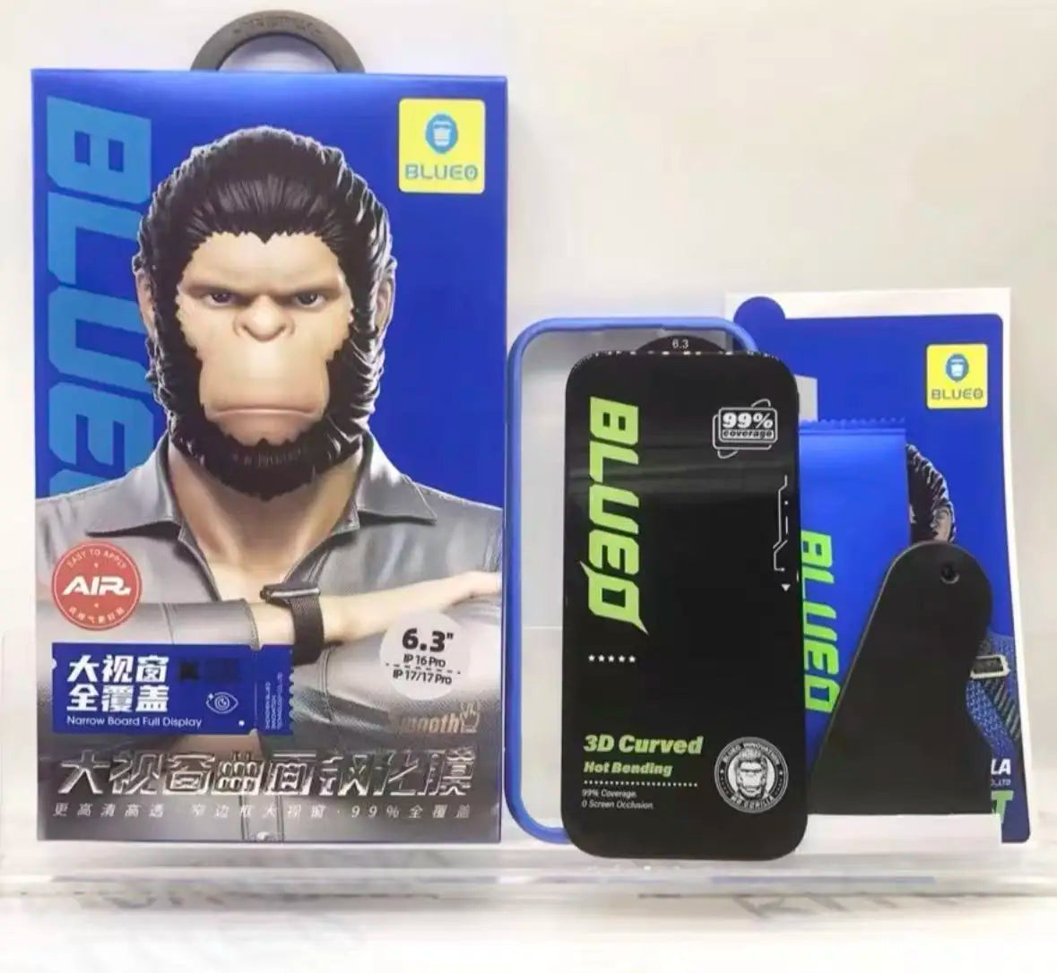 3D HD Panzerglas Displayschutz für iPhone 17 Pro Max