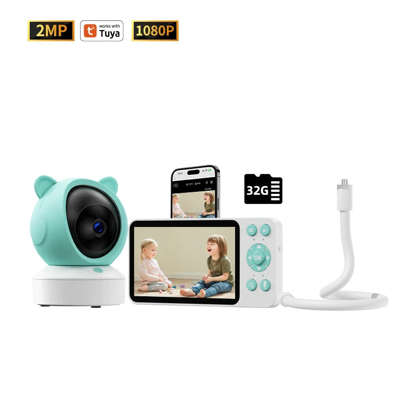 5-Zoll HD Babyphone mit Tuya App Fernsteuerung