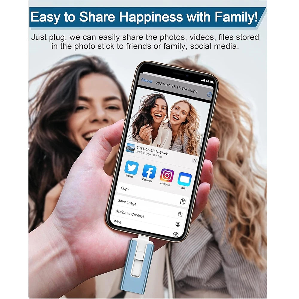 USB 3.0 Flash-Laufwerk 4-in-1 für iPhone/iPad 512GB