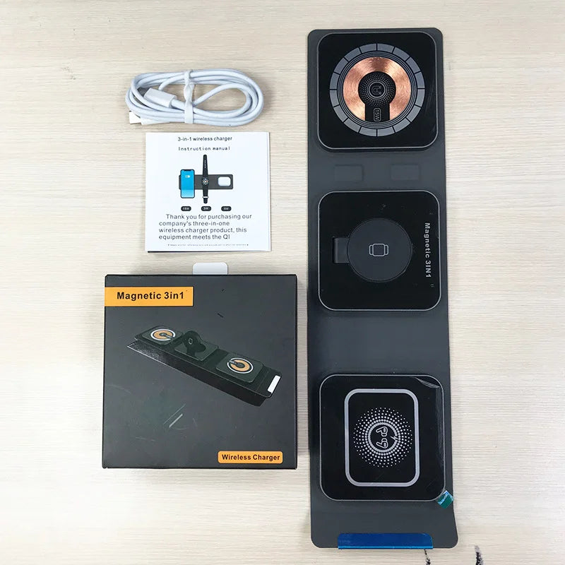 15W 3-in-1 Magnetic Foldable Power Bank