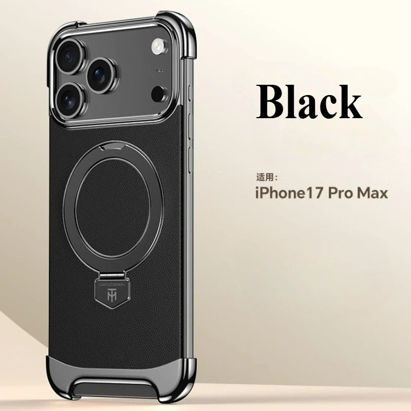 Luxus Lederhülle mit Drehhalter für iPhone 17