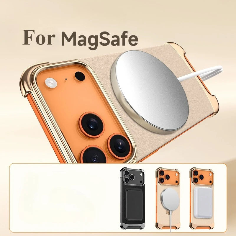 Luxus Lederhülle mit Drehhalter für iPhone 17