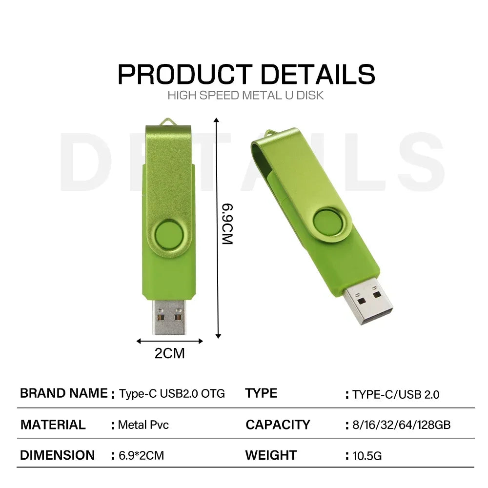 Typ-C USB-Flash-Laufwerk 128 GB Rot