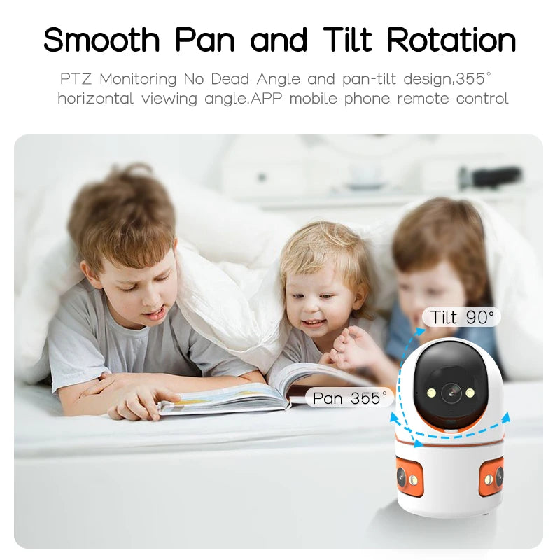 15MP WiFi surveillance camera with PTZ and baby monitor