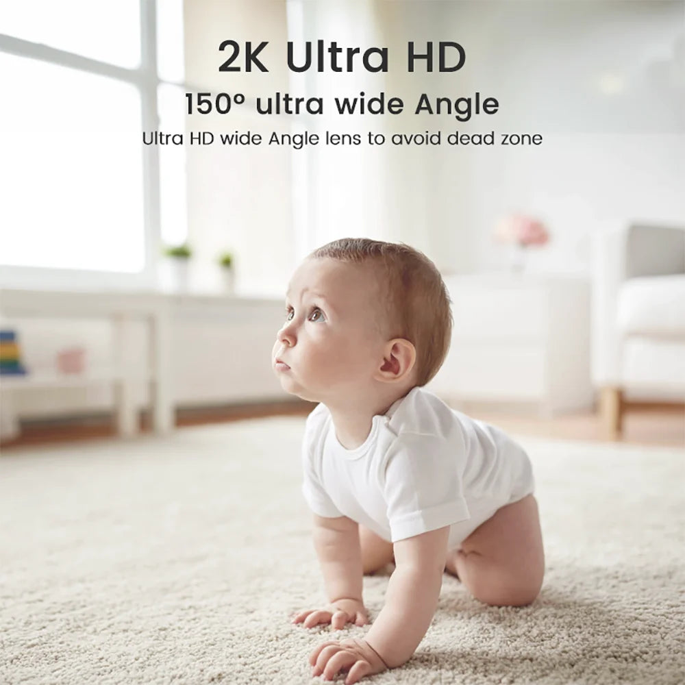 4MP WiFi Babyphone HD Nachtvision 360° Kamera