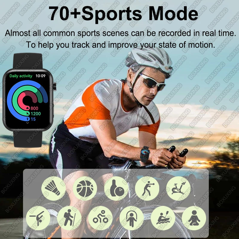Smartwatch 2025 mit Kamera, Fitness & Anruf-Funktion