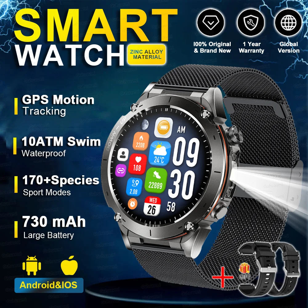 2025 Militär-Smartwatch mit GPS & Kompass für HUAWEI