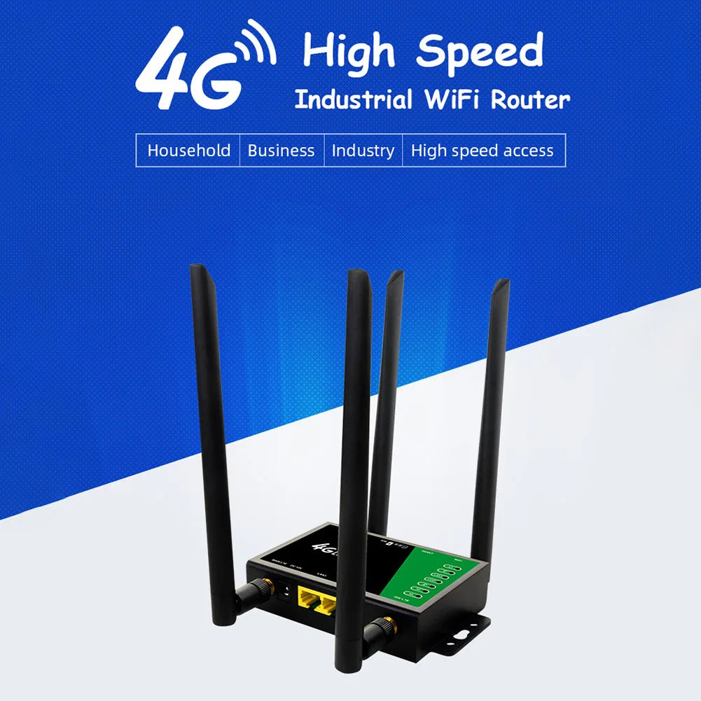4G LTE WLAN Router mit SIM-Slot und 4 Antennen