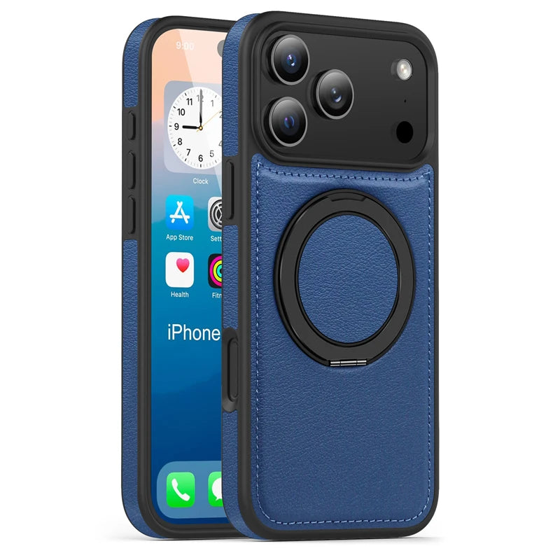 Lederhülle mit Magnet und Ständer für iPhone 17