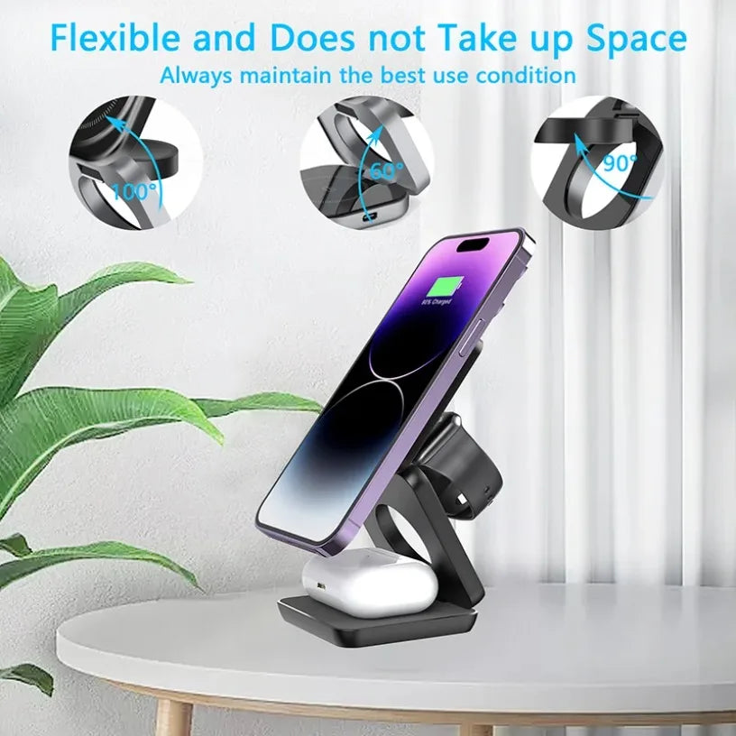 3-in-1 Magnetischer Ladehalter für iPhone & Apple Watch