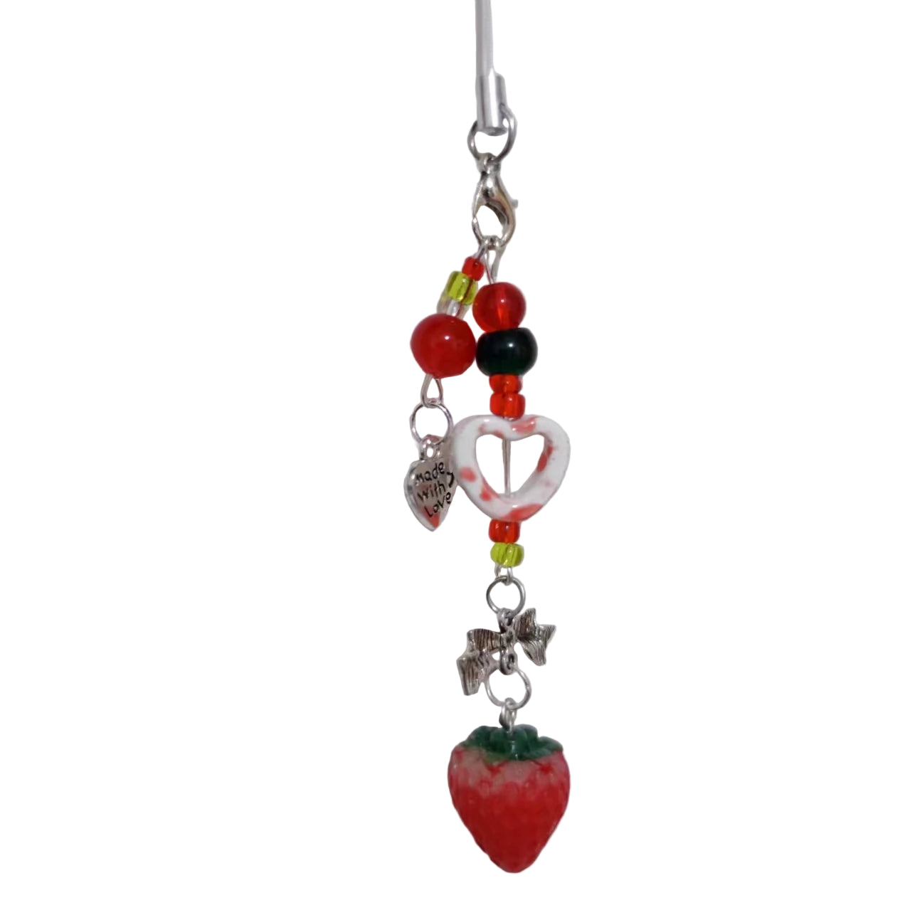 Silikon Herz Erdbeere Handy Lanyard für Mädchen