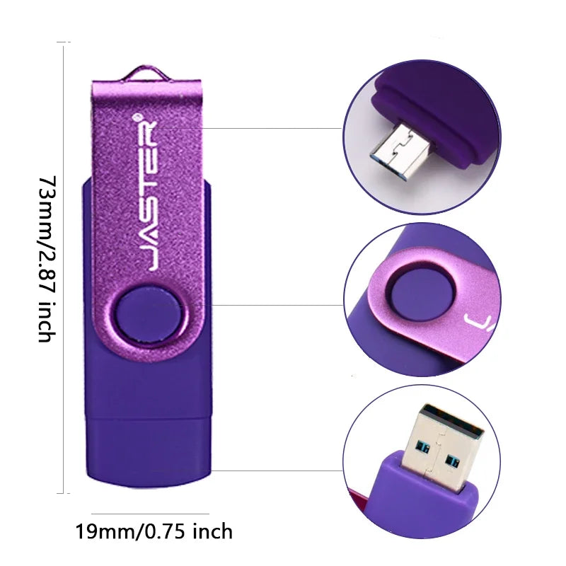 JASTER OTG 2-in-1 USB-Flash-Laufwerk 128 GB