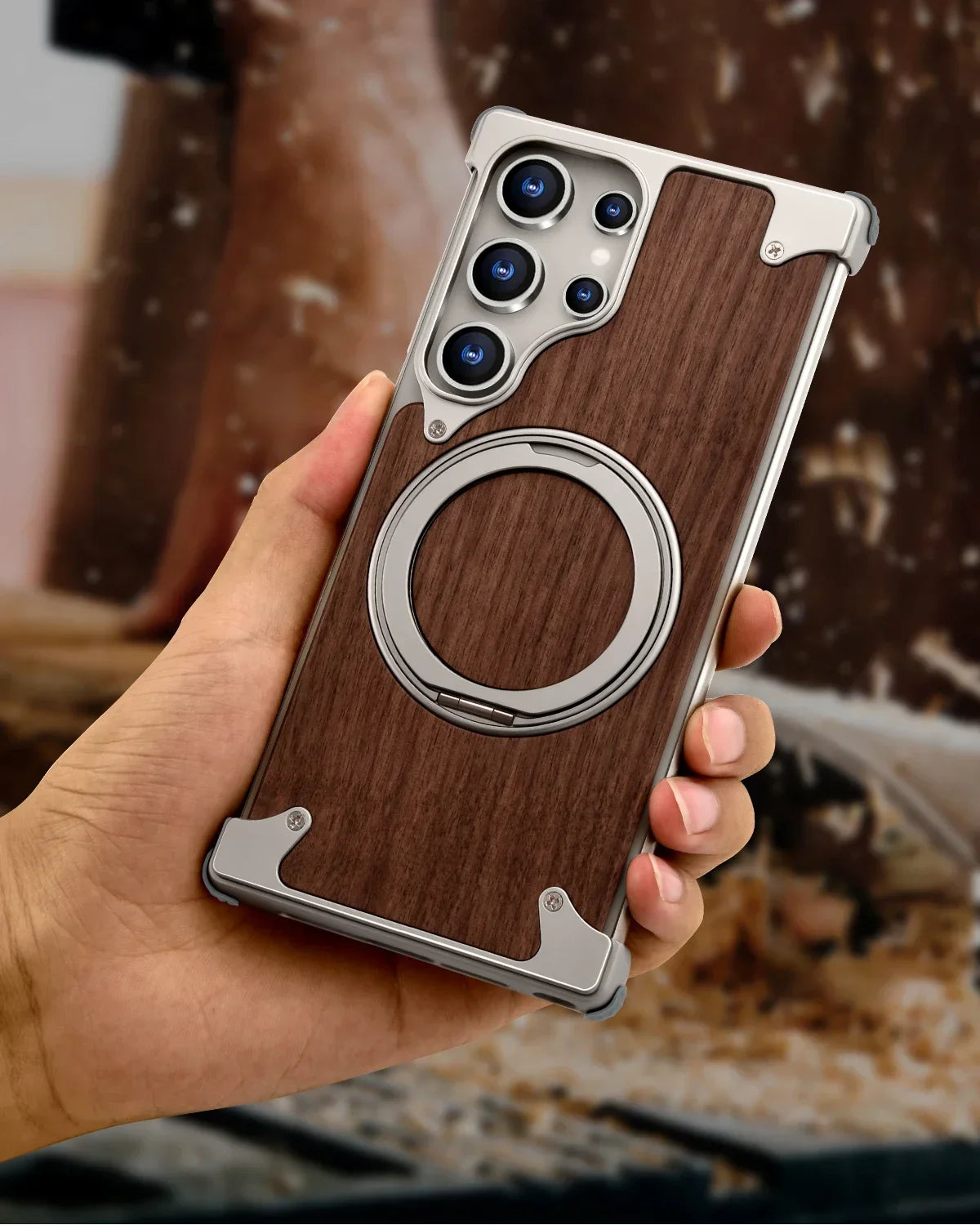 Massivholz Handyhülle für Galaxy S25 S24 Ultra