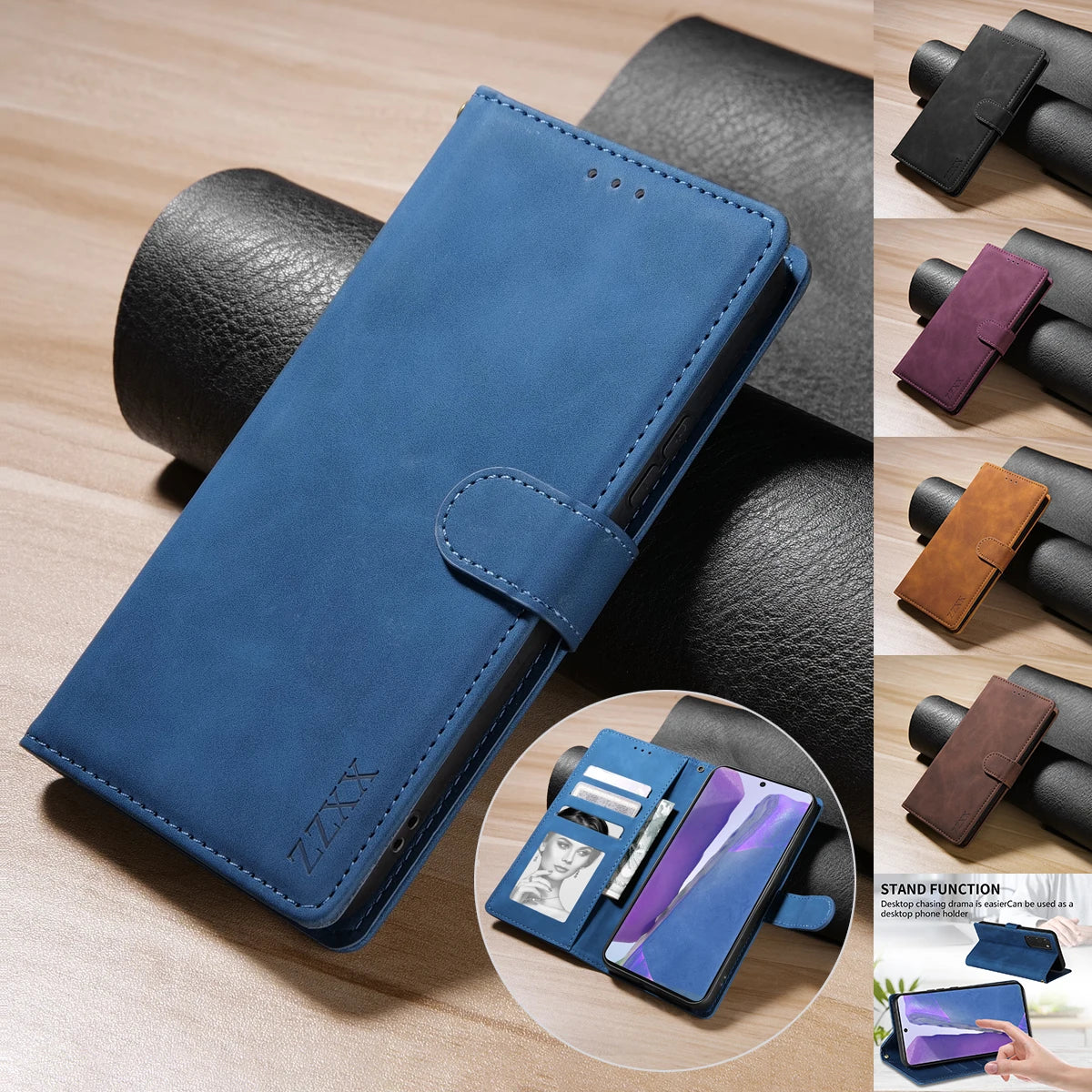 Magnetische Lederhülle für Samsung